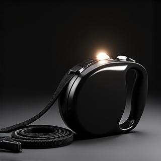 Retractable dog leash with LED light for night walks